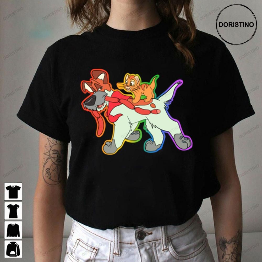 Cat And Dog Rainbow Oliver Company Awesome Shirts